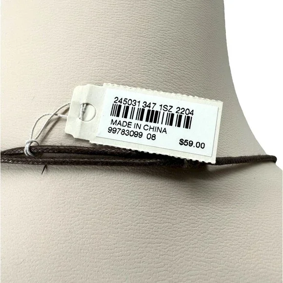 J. Jill Beaded Necklace Y Strand Blue Teardrop Lapis Pendant Cord Adjustable NWT - Picture 10 of 10